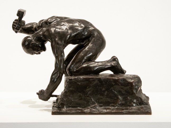 Mahonri Young, The Chiseler, Kneeling, ca. 1903-04, bronze, 9 1/2 x 12 1/2  x 7 inches