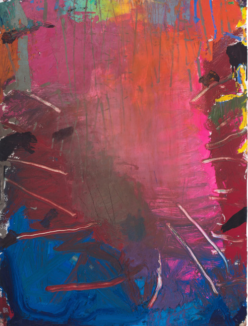 Brian Rutenberg Looming Pine 2, 2018 oil on paper 30 x 22 1/2 inches