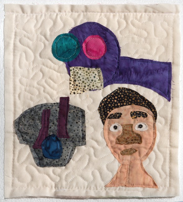 Michael C. Thorpe Untitled #1, 2022 Textile, quilting cotton and thread 11 x 9 1/2 inches