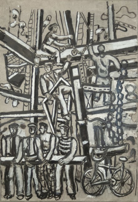 Fernand Leger Étude pour la Grande Tour, 1949 gouache, ink, oil, and pencil on paper 32 x 22 inches
