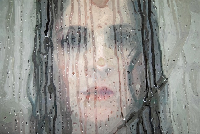 Alyssa Monks, We Never See It Coming, 2021, oil on panel, 12 x 18 inches