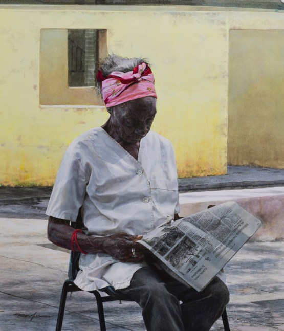 Rance Jones, La Enfermera, 2018, watercolor on paper, 21 x 17 inches