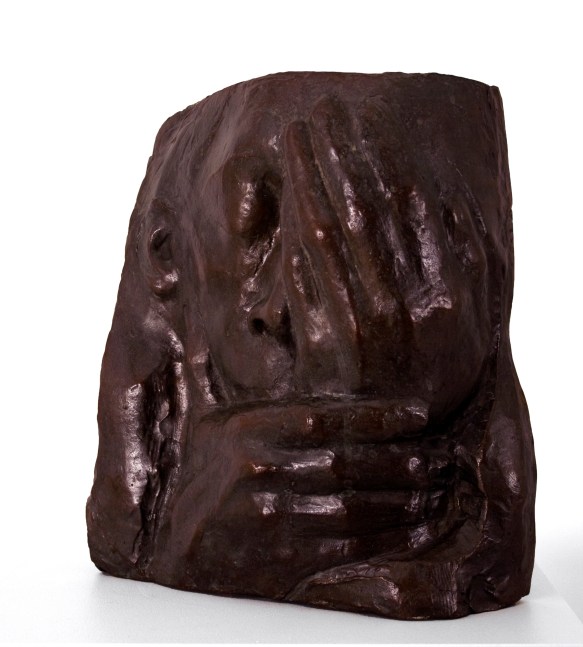 Kathe Kollwitz Grief (also known as Lamentation, Memorial for Ernst Barlach), 1938-40 bronze 10 1/4 x 10 x 3 3/4 inches