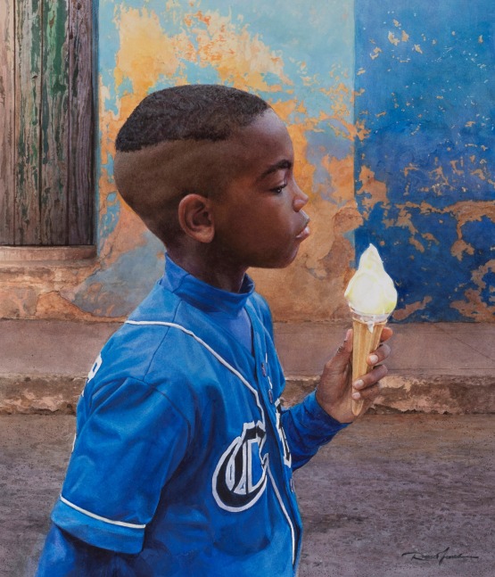 Rance Jones, Helado, 2020, watercolor on paper, 21 x 17 inches