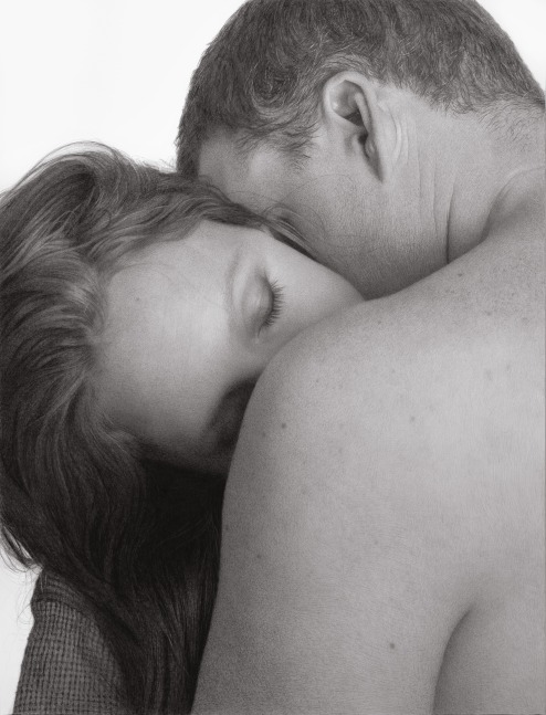 Clio Newton The Lovers compressed charcoal on Coventry Rag paper 50 x 38 inches