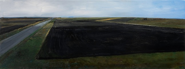 William Beckman Montana Plowed Field #1, 2020 oil on panel 7 x 18 1/4 inches