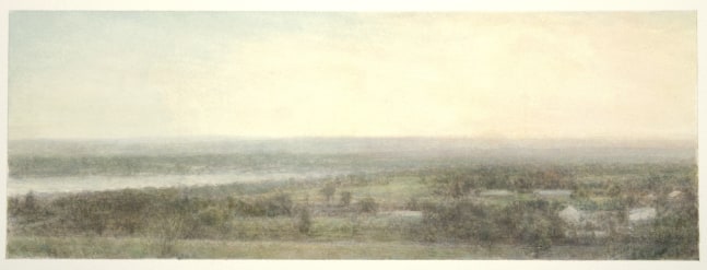 Robert Bauer Sakonnet River, 2021 tempera image: 4  x 11 inches on paper: 7  x 14 inches