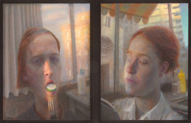 Paul Fenniak, Rose Window 1, 2018 oil on wood 16 x 24 inches