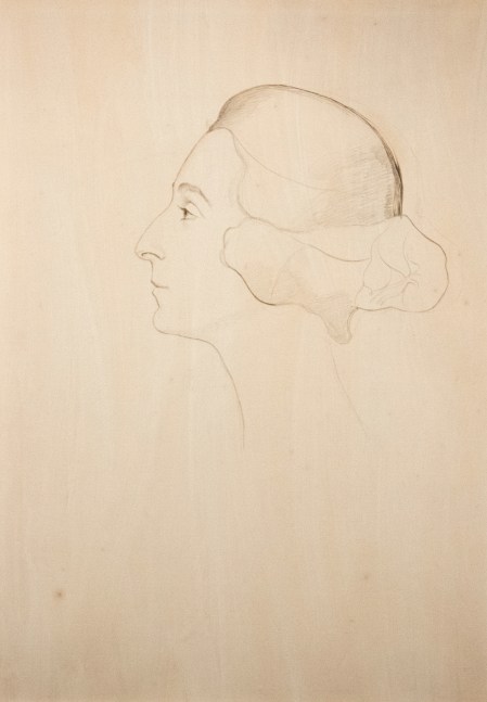 Joseph Stella Profile of a Lady silverpoint on paper 21 x 15 inches