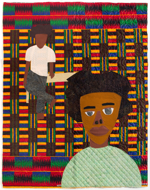 Michael C. Thorpe Stolen from a Henry Taylor Painting, 2022 textile, quilting cotton, and thread 44 ½ x 35 inches