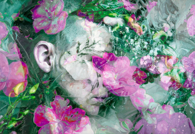 Alyssa Monks Warrior, 2019 oil on linen 62 x 90 inches Framed: 64 x 92 x 2 1/2 inches