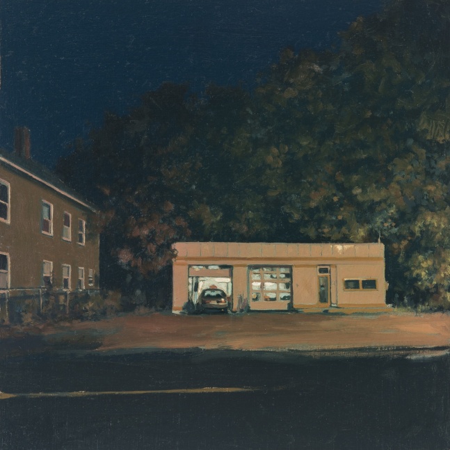 Linden Frederick, Study for Taxi, 2016, oil on panel, 5 x 5 inches