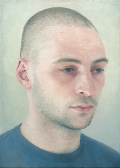 Robert Bauer, Adam, 2018, oil on paper mounted on board, 7 1/2 x 5 3/8 inches