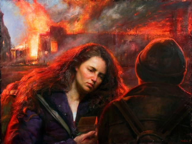 Steven Assael, Days, 2017, oil on canvas, 41 3/4 x 53 3/4 inches