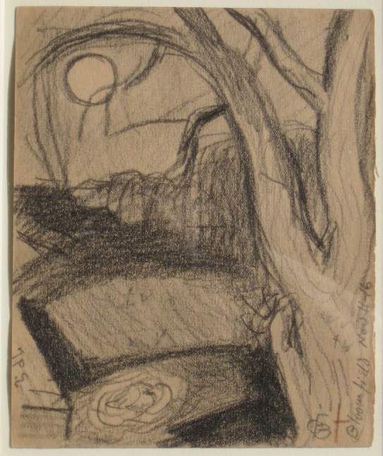 Oscar Bluemner Moon Rise, 1916 pencil on paper 6 x 4 3/4 inches