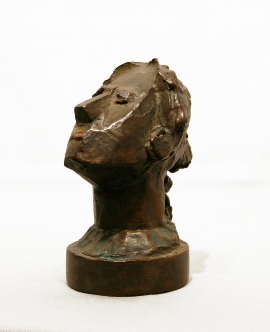 Max Weber Gazing Head, 1943 bronze with brown patina heightened with red paint 5 3/4 x 4 x 3 inches Edition 3/6