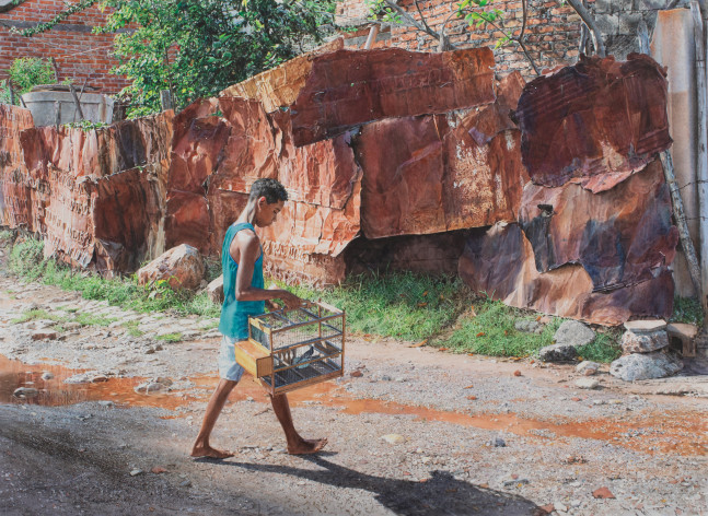 Rance Jones, Revolution of Rust, 2023, watercolor on paper, 27 x 37 inches