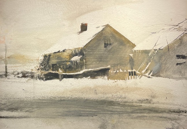 Andrew Wyeth Station Road, 1960 watercolor on paper 19 1/2 x 27 1/2 inches