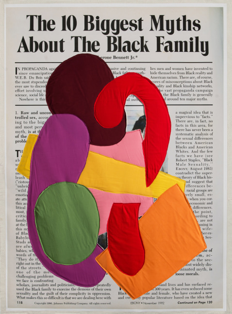 Michael C. Thorpe Whole Family, 2022 quilting cotton and pigment on canvas 62 ½ x 46 inches