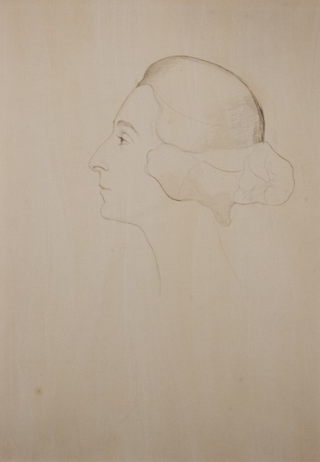 Joseph Stella Profile of a Lady silverpoint on paper 21 x 15 inches