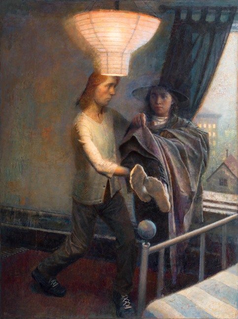 Paul Fenniak, Injured Woman, 2014 oil on masonite 48 x 36 inches