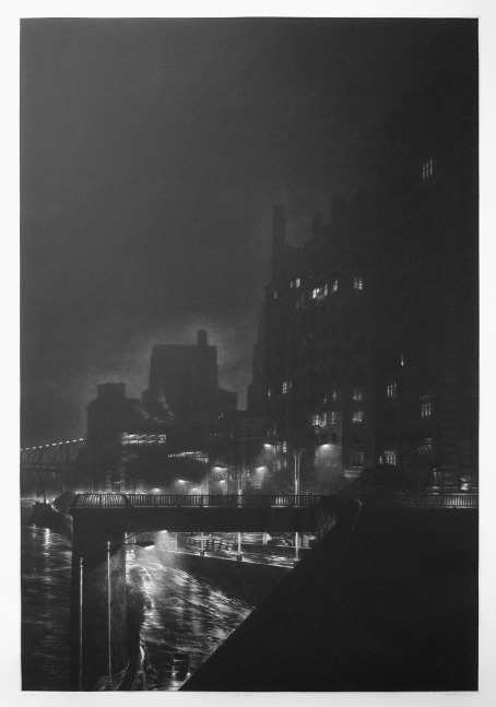 Craig McPherson FDR Drive, 1993 Mezzotint printed on white BFK Rives paper 35 1/2 x 23 3/4 inches Edition 9/90