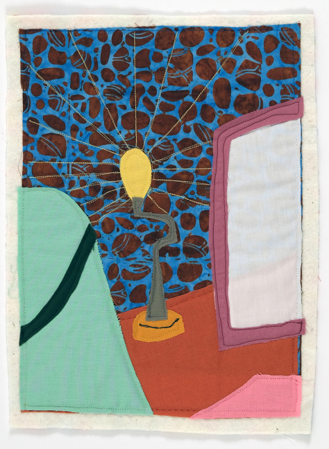 Michael C. Thorpe Light Bright (from FV1 project), 2024 quilting cotton, batting, and thread 13 3/4 x 10 inches