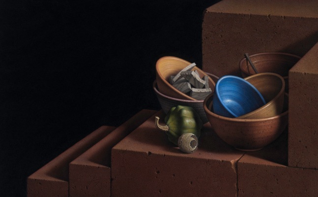 G. Daniel Massad, Cobalt, 2021, pastel on paper, 13 x 21 inches