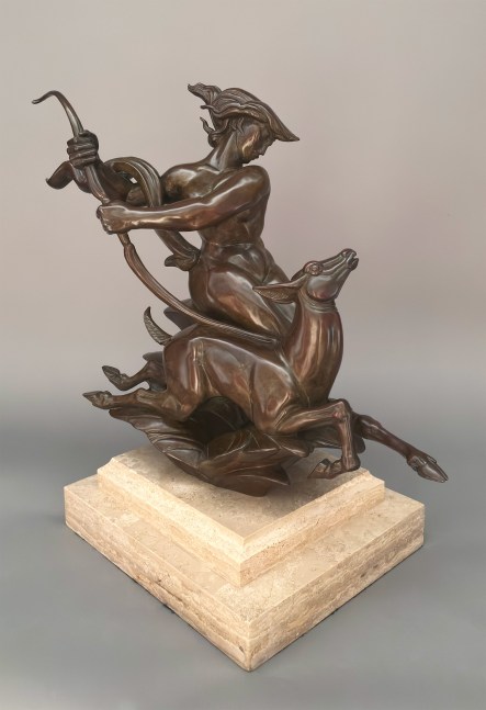 Albert Wein Diana, 1985 Bronze 18 1/2 x 22 1/4 x 9 inches (sculpture) 11 x 13 x 3 3/4 inches (base) Edition 8/12