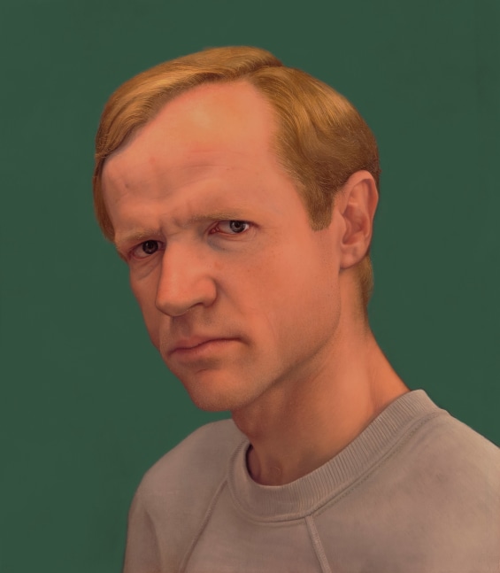 William Beckman, Self-Portrait, 1980, oil on panel, 15 1/4 x 13 1/4 inches, Private Collection