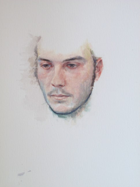 Robert Bauer, Anthony, 2015, gouache on paper, 10 x 8 1/2 inches