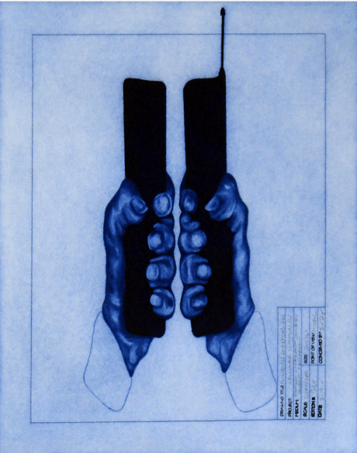 Twin Towers - Double Fisted, 2001 Cellular Communion Series, Edition of 25, Etching, rubberstamp and pencil. 20 x 24 inches.&amp;nbsp;