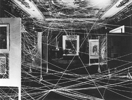 10/13 Marcel Duchamp&amp;rsquo;s Sixteen Miles of String installation at Peggy Guggenheim&amp;rsquo;s Art of This Century gallery in New York.