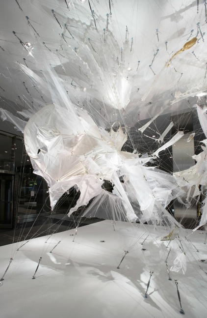 Installation view of "Bride Fight" at Lever House.
