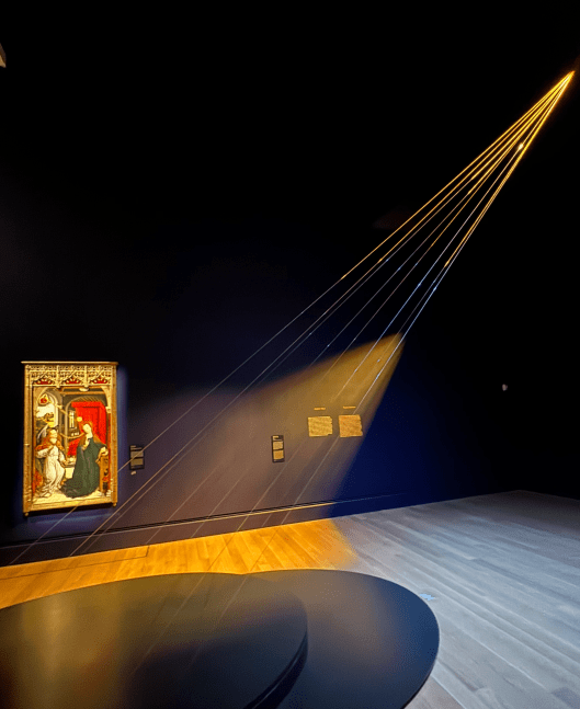 Installation view of &quot;Golden Rays / In-Vitro,&quot; Getty Center, Los Angeles.