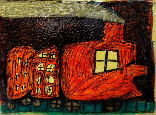 Orange Train with Grey Smoke, 1971