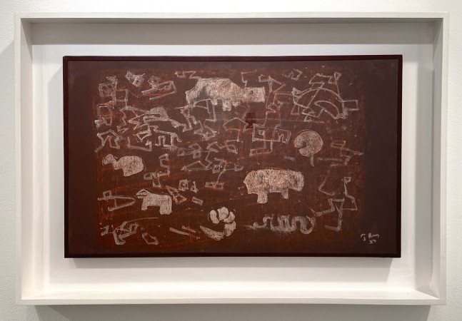 Mark Tobey

Early Playground III,&amp;nbsp;1953

Tempera on board

12 1/2 x 20 3/4 inches

Signed lower right