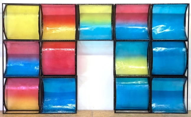Thomas Linder

Rainbow World (For Rainbow Man) 2020

Module made 2017
Modular installation of 13 units

Basswood, fiberglass, pigment

28 x 28 x 9 inches