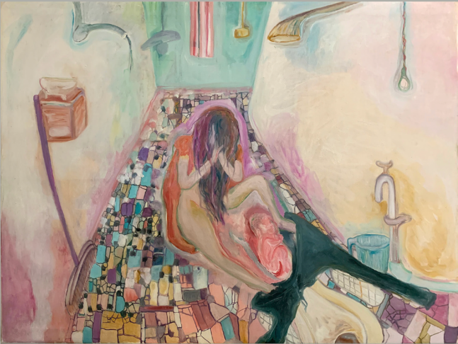 SOSA JOSEPH, Birth, 2019, oil on Canvas, 36 x 48 in / 91.4 x 121.9 cm