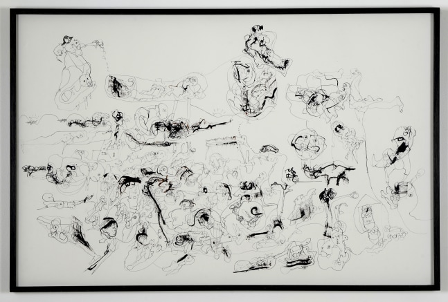 P.R.&amp;nbsp;SATHEESH

Untitled (1), 2020

Indian ink on paper

26.1 x 40 in / 66.5 x 101.5 cm