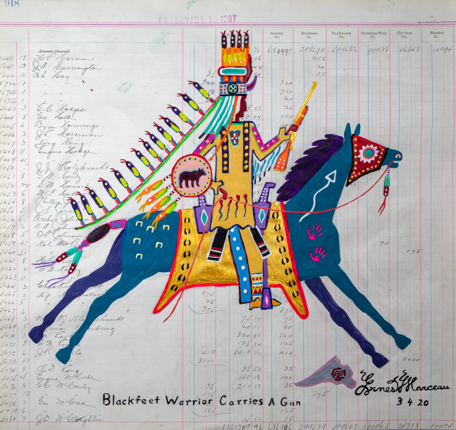 Blackfeet Warrior Carries a Gun