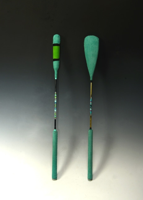 Group of Two&amp;nbsp;Contemporary Drumsticks

Leather, Fiberglass Rods, and Tape

&amp;copy; 2021 Anthony Yahola&amp;nbsp;