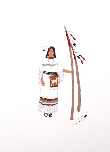 Strong Heart Woman

Ink and gouche on Arches Paper

&amp;copy; 2022 Sheridan MacKnight

&amp;nbsp;