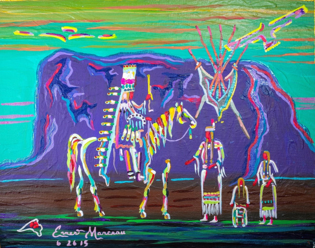 Mountain, Chief, Two Eagles, Warriors, Lodge, People