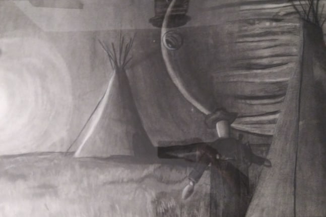 Searching Planet Caravan 2

Graphite on Paper

&amp;copy; 2021 Mosiah Yellowhand Ware