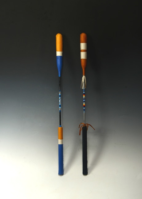 Group of Two&amp;nbsp;Contemporary Drumsticks

Leather, Fiberglass Rods, and Tape

&amp;copy; 2021 Anthony Yahola&amp;nbsp;

&amp;nbsp;