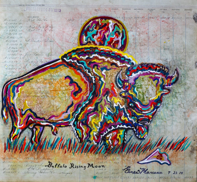 Buffalo Rising Moon