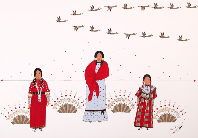 Pytanyetu/ Autumn&amp;nbsp;

Ink and gouache on Arches paper

&amp;copy; 2022 Sheridan MacKnight