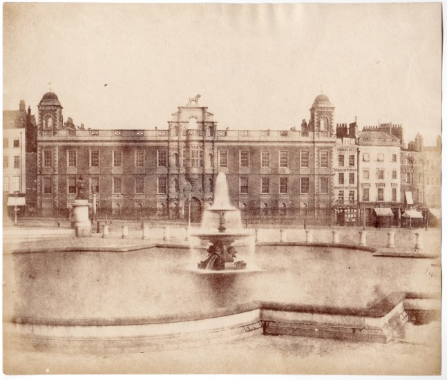 Possibly by Nicolaas HENNEMAN (Dutch, active in England, 1813-1898) Northumberland House, Trafalger Square, London, mid 1840s Salt print from a calotype negative 17.0 x 20.0 cm Unrecognized watermark