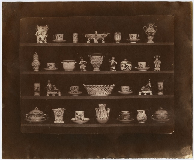 William Henry Fox TALBOT (English, 1800-1877) Articles of China, 1844 Salt print from a calotype negative 14.0 x 18.2 cm on 18.5 x 22.4 cm paper